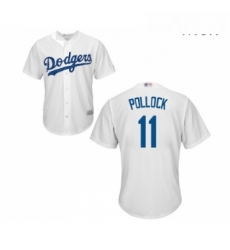 Mens Los Angeles Dodgers 11 A J Pollock Replica White Home Cool Base Baseball Jersey Mens Los Angeles Dodgers 11 A J Pollock Replica White Home Cool Base Baseball Jersey