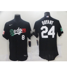 Men's Los Angeles Dodgers #8 #24 Kobe Bryant Black Mexico 2020 World Series Flex Base Nike Jersey Men's Los Angeles Dodgers #8 #24 Kobe Bryant Black Mexico 2020 World Series Flex Base Nike Jersey