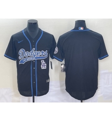 Men's Los Angeles Dodgers Black Blank With Patch Cool Base Stitched Baseball Jersey1 Men's Los Angeles Dodgers Black Blank With Patch Cool Base Stitched Baseball Jersey1