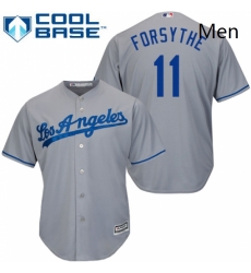 Mens Majestic Los Angeles Dodgers 11 Logan Forsythe Replica Grey Road Cool Base MLB Jersey Mens Majestic Los Angeles Dodgers 11 Logan Forsythe Replica Grey Road Cool Base MLB Jersey