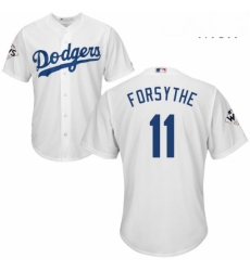 Mens Majestic Los Angeles Dodgers 11 Logan Forsythe Replica White Home 2017 World Series Bound Cool Base MLB Jersey Mens Majestic Los Angeles Dodgers 11 Logan Forsythe Replica White Home 2017 World Series Bound Cool Base MLB Jersey
