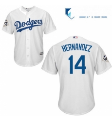 Mens Majestic Los Angeles Dodgers 14 Enrique Hernandez Replica White Home 2017 World Series Bound Cool Base MLB Jersey Mens Majestic Los Angeles Dodgers 14 Enrique Hernandez Replica White Home 2017 World Series Bound Cool Base MLB Jersey
