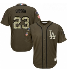Mens Majestic Los Angeles Dodgers 23 Kirk Gibson Authentic Green Salute to Service 2018 World Series MLB Jersey Mens Majestic Los Angeles Dodgers 23 Kirk Gibson Authentic Green Salute to Service 2018 World Series MLB Jersey