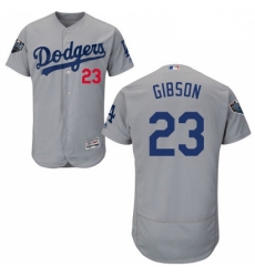 Mens Majestic Los Angeles Dodgers 23 Kirk Gibson Gray Alternate Flex Base Authentic Collection 2018 World Series Jersey Mens Majestic Los Angeles Dodgers 23 Kirk Gibson Gray Alternate Flex Base Authentic Collection 2018 World Series Jersey