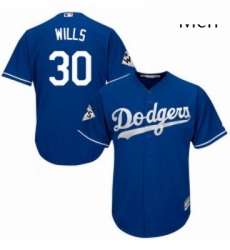 Mens Majestic Los Angeles Dodgers 30 Maury Wills Replica Royal Blue Alternate 2017 World Series Bound Cool Base MLB Jersey Mens Majestic Los Angeles Dodgers 30 Maury Wills Replica Royal Blue Alternate 2017 World Series Bound Cool Base MLB Jersey