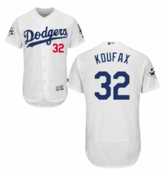 Mens Majestic Los Angeles Dodgers 32 Sandy Koufax Authentic White Home 2017 World Series Bound Flex Base Jersey Mens Majestic Los Angeles Dodgers 32 Sandy Koufax Authentic White Home 2017 World Series Bound Flex Base Jersey