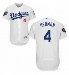 Mens Majestic Los Angeles Dodgers 4 Babe Herman White Home Flex Base Authentic Collection 2018 World Series Jersey Mens Majestic Los Angeles Dodgers 4 Babe Herman White Home Flex Base Authentic Collection 2018 World Series Jersey