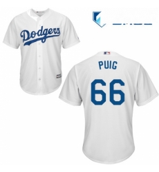 Mens Majestic Los Angeles Dodgers 66 Yasiel Puig Replica White Home Cool Base MLB Jersey Mens Majestic Los Angeles Dodgers 66 Yasiel Puig Replica White Home Cool Base MLB Jersey