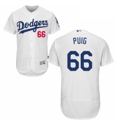 Mens Majestic Los Angeles Dodgers 66 Yasiel Puig White Home Flex Base Authentic Collection MLB Jersey Mens Majestic Los Angeles Dodgers 66 Yasiel Puig White Home Flex Base Authentic Collection MLB Jersey