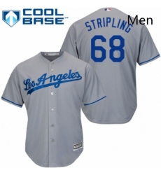 Mens Majestic Los Angeles Dodgers 68 Ross Stripling Replica Grey Road Cool Base MLB Jersey Mens Majestic Los Angeles Dodgers 68 Ross Stripling Replica Grey Road Cool Base MLB Jersey