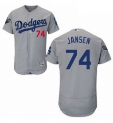 Mens Majestic Los Angeles Dodgers 74 Kenley Jansen Gray Alternate Flex Base Authentic Collection 2018 World Series Jersey Mens Majestic Los Angeles Dodgers 74 Kenley Jansen Gray Alternate Flex Base Authentic Collection 2018 World Series Jersey