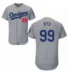 Mens Majestic Los Angeles Dodgers 99 Hyun Jin Ryu Gray Alternate Road Flexbase Collection 2018 World Series Jersey Mens Majestic Los Angeles Dodgers 99 Hyun Jin Ryu Gray Alternate Road Flexbase Collection 2018 World Series Jersey