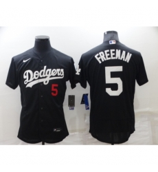 Men's Nike Los Angeles Dodgers #5 Freddie Freeman Black Jersey Men's Nike Los Angeles Dodgers #5 Freddie Freeman Black Jersey