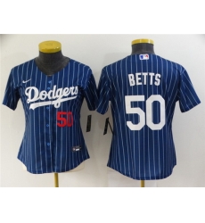 Women Los Angeles Dodgers 50 Mookie Betts Blue Stitched Baseball Jersey Women Los Angeles Dodgers 50 Mookie Betts Blue Stitched Baseball Jersey