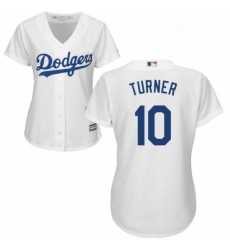 Womens Majestic Los Angeles Dodgers 10 Justin Turner Authentic White Home Cool Base MLB Jersey Womens Majestic Los Angeles Dodgers 10 Justin Turner Authentic White Home Cool Base MLB Jersey