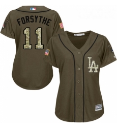 Womens Majestic Los Angeles Dodgers 11 Logan Forsythe Authentic Green Salute to Service MLB Jersey Womens Majestic Los Angeles Dodgers 11 Logan Forsythe Authentic Green Salute to Service MLB Jersey