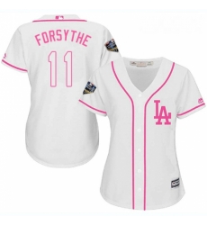 Womens Majestic Los Angeles Dodgers 11 Logan Forsythe Authentic White Fashion Cool Base 2018 World Series MLB Jersey Womens Majestic Los Angeles Dodgers 11 Logan Forsythe Authentic White Fashion Cool Base 2018 World Series MLB Jersey