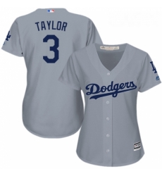 Womens Majestic Los Angeles Dodgers 3 Chris Taylor Replica Grey Road Cool Base MLB Jersey Womens Majestic Los Angeles Dodgers 3 Chris Taylor Replica Grey Road Cool Base MLB Jersey
