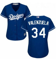 Womens Majestic Los Angeles Dodgers 34 Fernando Valenzuela Replica Royal Blue Fashion MLB Jersey Womens Majestic Los Angeles Dodgers 34 Fernando Valenzuela Replica Royal Blue Fashion MLB Jersey