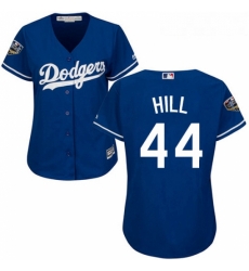 Womens Majestic Los Angeles Dodgers 44 Rich Hill Authentic Royal Blue Alternate Cool Base 2018 World Series MLB Jersey Womens Majestic Los Angeles Dodgers 44 Rich Hill Authentic Royal Blue Alternate Cool Base 2018 World Series MLB Jersey