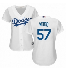 Womens Majestic Los Angeles Dodgers 57 Alex Wood Authentic White Home Cool Base MLB Jersey Womens Majestic Los Angeles Dodgers 57 Alex Wood Authentic White Home Cool Base MLB Jersey