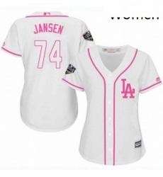 Womens Majestic Los Angeles Dodgers 74 Kenley Jansen Authentic White Fashion Cool Base 2018 World Series MLB Jersey Womens Majestic Los Angeles Dodgers 74 Kenley Jansen Authentic White Fashion Cool Base 2018 World Series MLB Jersey