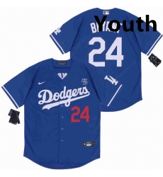 Youth Dodgers 24 Kobe Bryant Blue Cool Base Stitched MLB Jersey Youth Dodgers 24 Kobe Bryant Blue Cool Base Stitched MLB Jersey