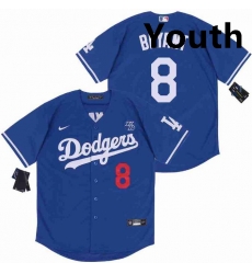 Youth Dodgers 8 Kobe Bryant Blue Cool Base Stitched MLB Jersey Youth Dodgers 8 Kobe Bryant Blue Cool Base Stitched MLB Jersey