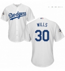 Youth Majestic Los Angeles Dodgers 30 Maury Wills Replica White Home 2017 World Series Bound Cool Base MLB Jersey Youth Majestic Los Angeles Dodgers 30 Maury Wills Replica White Home 2017 World Series Bound Cool Base MLB Jersey
