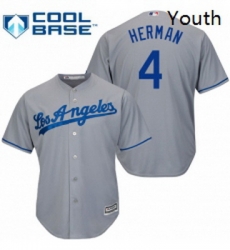 Youth Majestic Los Angeles Dodgers 4 Babe Herman Authentic Grey Road Cool Base MLB Jersey Youth Majestic Los Angeles Dodgers 4 Babe Herman Authentic Grey Road Cool Base MLB Jersey