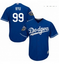 Youth Majestic Los Angeles Dodgers 99 Hyun Jin Ryu Authentic Royal Blue Alternate Cool Base 2018 World Series MLB Jersey Youth Majestic Los Angeles Dodgers 99 Hyun Jin Ryu Authentic Royal Blue Alternate Cool Base 2018 World Series MLB Jersey