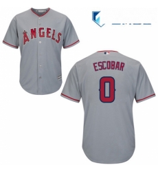 Mens Majestic Los Angeles Angels of Anaheim 0 Yunel Escobar Replica Grey Road Cool Base MLB Jersey Mens Majestic Los Angeles Angels of Anaheim 0 Yunel Escobar Replica Grey Road Cool Base MLB Jersey