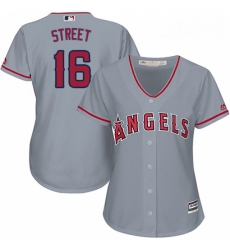 Womens Majestic Los Angeles Angels of Anaheim 16 Huston Street Authentic Grey Road Cool Base MLB Jersey Womens Majestic Los Angeles Angels of Anaheim 16 Huston Street Authentic Grey Road Cool Base MLB Jersey