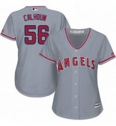 Womens Majestic Los Angeles Angels of Anaheim 56 Kole Calhoun Authentic Grey Road Cool Base MLB Jersey Womens Majestic Los Angeles Angels of Anaheim 56 Kole Calhoun Authentic Grey Road Cool Base MLB Jersey