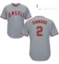 Youth Majestic Los Angeles Angels of Anaheim 2 Andrelton Simmons Authentic Grey Road Cool Base MLB Jersey Youth Majestic Los Angeles Angels of Anaheim 2 Andrelton Simmons Authentic Grey Road Cool Base MLB Jersey