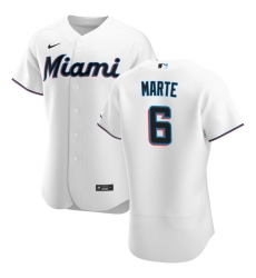 Men Miami Marlins 6 Starling Marte Men Nike White Home 2020 Flex Base Player MLB Jersey Men Miami Marlins 6 Starling Marte Men Nike White Home 2020 Flex Base Player MLB Jersey