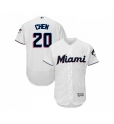 Mens Miami Marlins 20 Wei Yin Chen White Home Flex Base Authentic Collection Baseball Jersey Mens Miami Marlins 20 Wei Yin Chen White Home Flex Base Authentic Collection Baseball Jersey