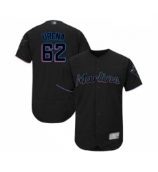 Mens Miami Marlins 62 Jose Urena Black Alternate Flex Base Authentic Collection Baseball Jersey Mens Miami Marlins 62 Jose Urena Black Alternate Flex Base Authentic Collection Baseball Jersey