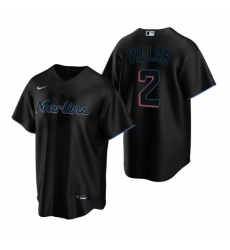 Mens Nike Miami Marlins 2 Jonathan Villar Black Alternate Stitched Baseball Jersey Mens Nike Miami Marlins 2 Jonathan Villar Black Alternate Stitched Baseball Jersey