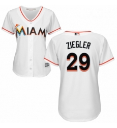 Womens Majestic Miami Marlins 29 Brad Ziegler Authentic White Home Cool Base MLB Jersey Womens Majestic Miami Marlins 29 Brad Ziegler Authentic White Home Cool Base MLB Jersey