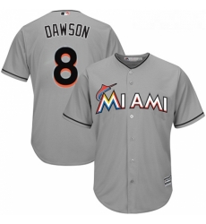 Youth Majestic Miami Marlins 8 Andre Dawson Replica Grey Road Cool Base MLB Jersey Youth Majestic Miami Marlins 8 Andre Dawson Replica Grey Road Cool Base MLB Jersey