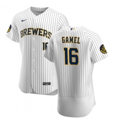 Men Milwaukee Brewers 16 Ben Gamel Men Nike White Home 2020 Flex Base Player MLB Jersey Men Milwaukee Brewers 16 Ben Gamel Men Nike White Home 2020 Flex Base Player MLB Jersey