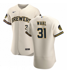 Men Milwaukee Brewers 31 Bobby Wahl Men Nike Cream Home 2020 Flex Base Player MLB Jersey Men Milwaukee Brewers 31 Bobby Wahl Men Nike Cream Home 2020 Flex Base Player MLB Jersey
