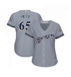 Womens Milwaukee Brewers 65 Burch Smith Replica Grey Road Cool Base Baseball Jersey Womens Milwaukee Brewers 65 Burch Smith Replica Grey Road Cool Base Baseball Jersey