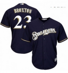Youth Majestic Milwaukee Brewers 23 Keon Broxton Authentic White Alternate Cool Base MLB Jersey Youth Majestic Milwaukee Brewers 23 Keon Broxton Authentic White Alternate Cool Base MLB Jersey