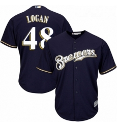 Youth Majestic Milwaukee Brewers 48 Boone Logan Replica White Alternate Cool Base MLB Jersey Youth Majestic Milwaukee Brewers 48 Boone Logan Replica White Alternate Cool Base MLB Jersey