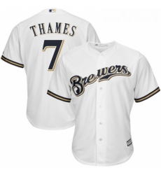 Youth Majestic Milwaukee Brewers 7 Eric Thames Replica White Home Cool Base MLB Jersey Youth Majestic Milwaukee Brewers 7 Eric Thames Replica White Home Cool Base MLB Jersey