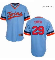 Mens Majestic Minnesota Twins 29 Rod Carew Authentic Light Blue Cooperstown Throwback MLB Jersey Mens Majestic Minnesota Twins 29 Rod Carew Authentic Light Blue Cooperstown Throwback MLB Jersey