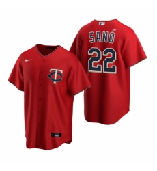 Mens Nike Minnesota Twins 22 Miguel Sano Red Alternate Stitched Baseball Jerse Mens Nike Minnesota Twins 22 Miguel Sano Red Alternate Stitched Baseball Jerse