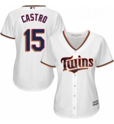 Womens Majestic Minnesota Twins 15 Jason Castro Authentic White Home Cool Base MLB Jersey Womens Majestic Minnesota Twins 15 Jason Castro Authentic White Home Cool Base MLB Jersey